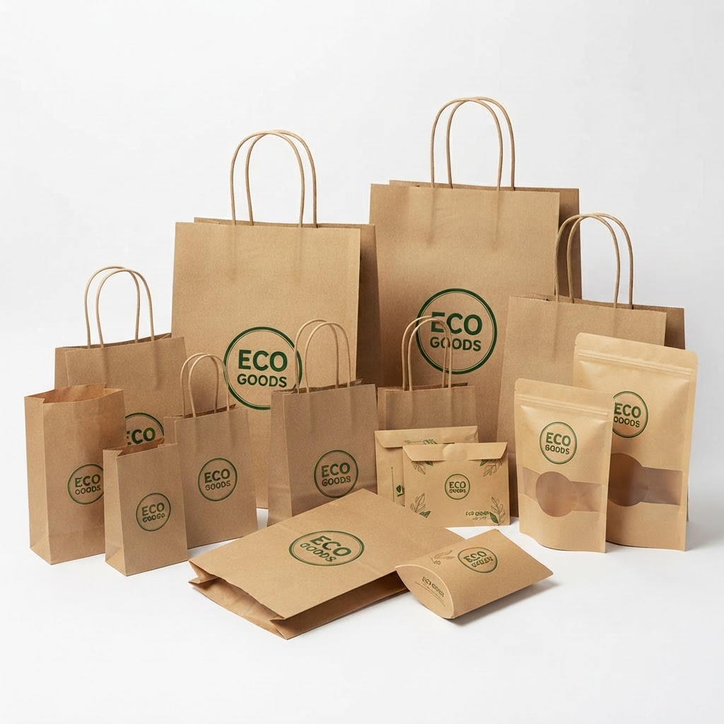Kraft Bags & Pouches custom packaging products