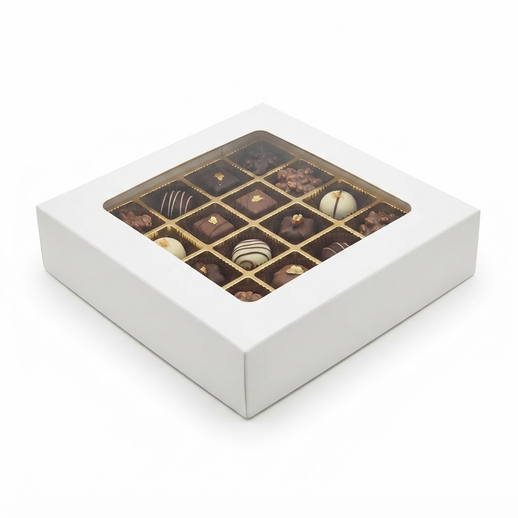 Choclate Box 16 Window Tray Golden