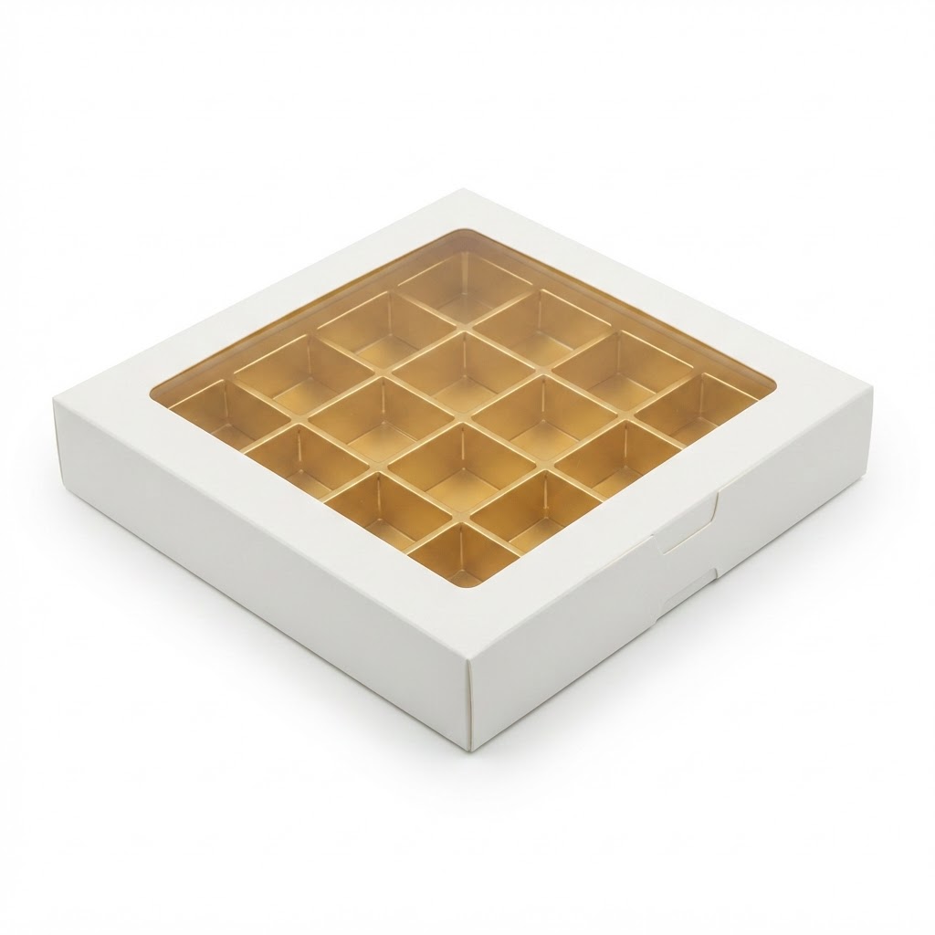 Choclate Box 16Pc Window Golden