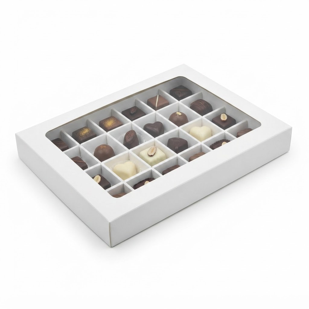 Choclate Box 24 Window Top Bottom White