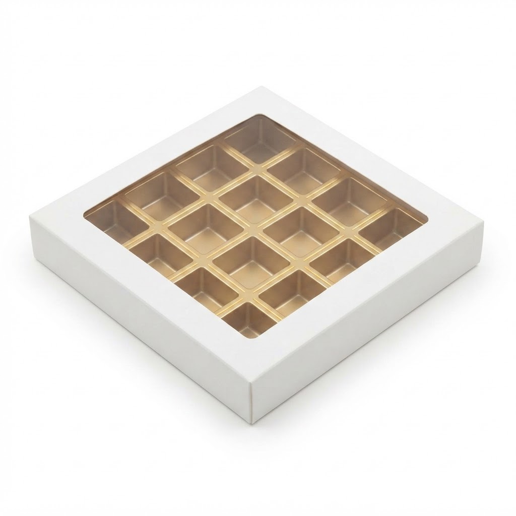 Choclate Box 16 Window Line Golden Small