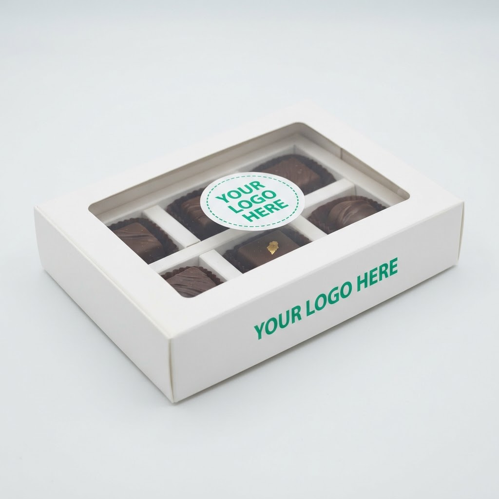 Choclate Box 24 Window Top Bottom White view 2