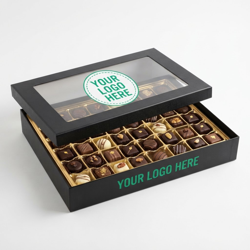 Choclate Box 49Pc Window Tray Golden view 2