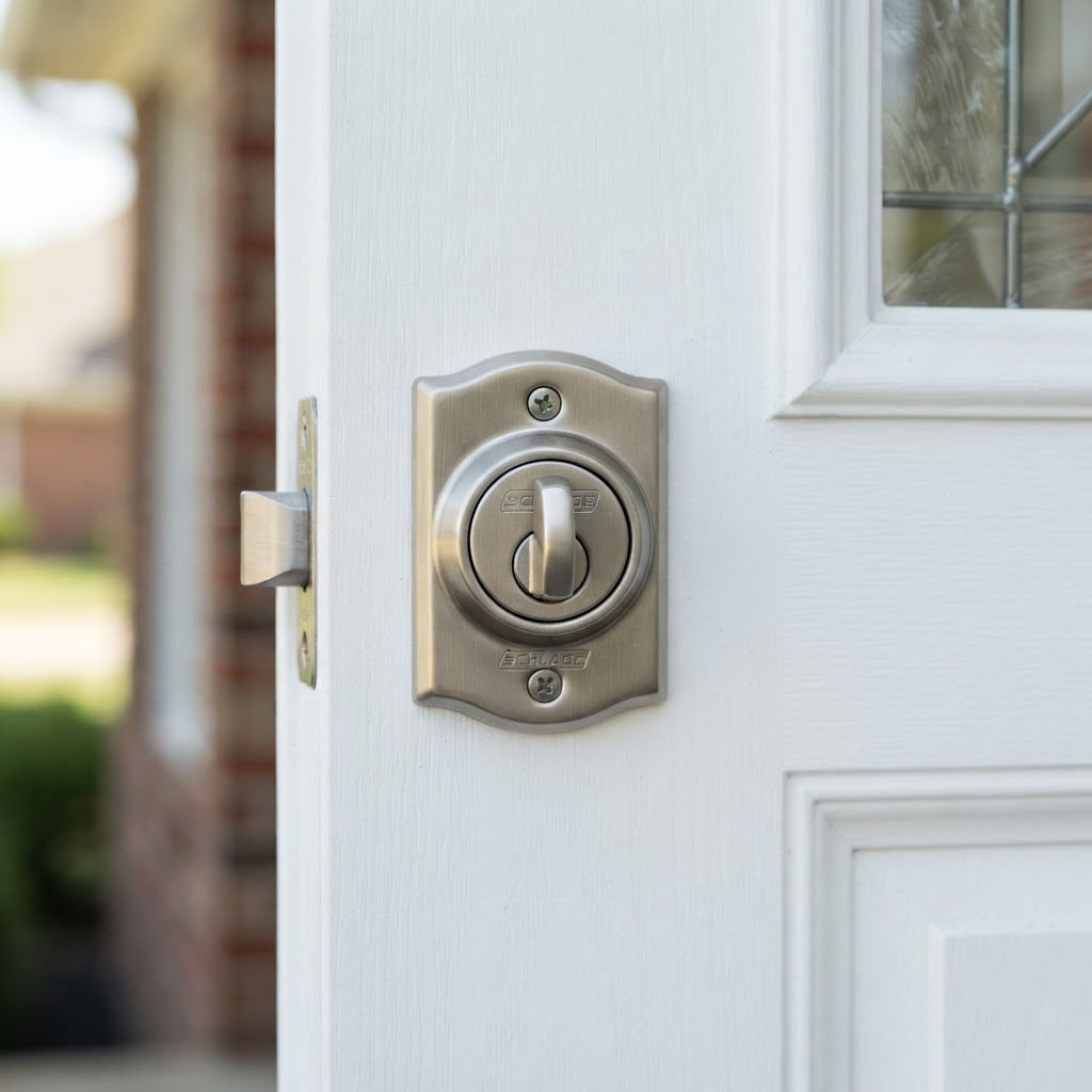 Schlage residential & commercial lock — ANSI Grade 1 — Most trusted US residential brand. Professional Schlage lock product. CT Locksmith Service LLC installs, rekeys, and repairs Schlage locks in New Haven County, CT, licensed CT # LCK.0000220