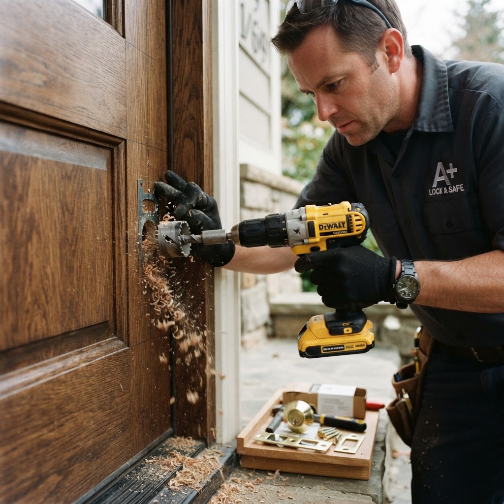 Deadbolt installation service in Bethany, CT 06524 by CT Locksmith Service LLC — licensed locksmith CT # LCK.0000220