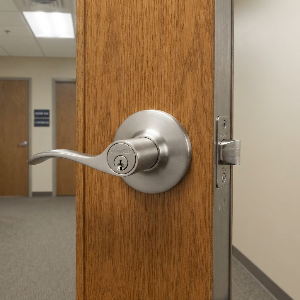 Sargent commercial & institutional lock — Commercial & institutional locksets. Professional Sargent lock product. CT Locksmith Service LLC installs, rekeys, and repairs Sargent locks in New Haven County, CT, licensed CT # LCK.0000220