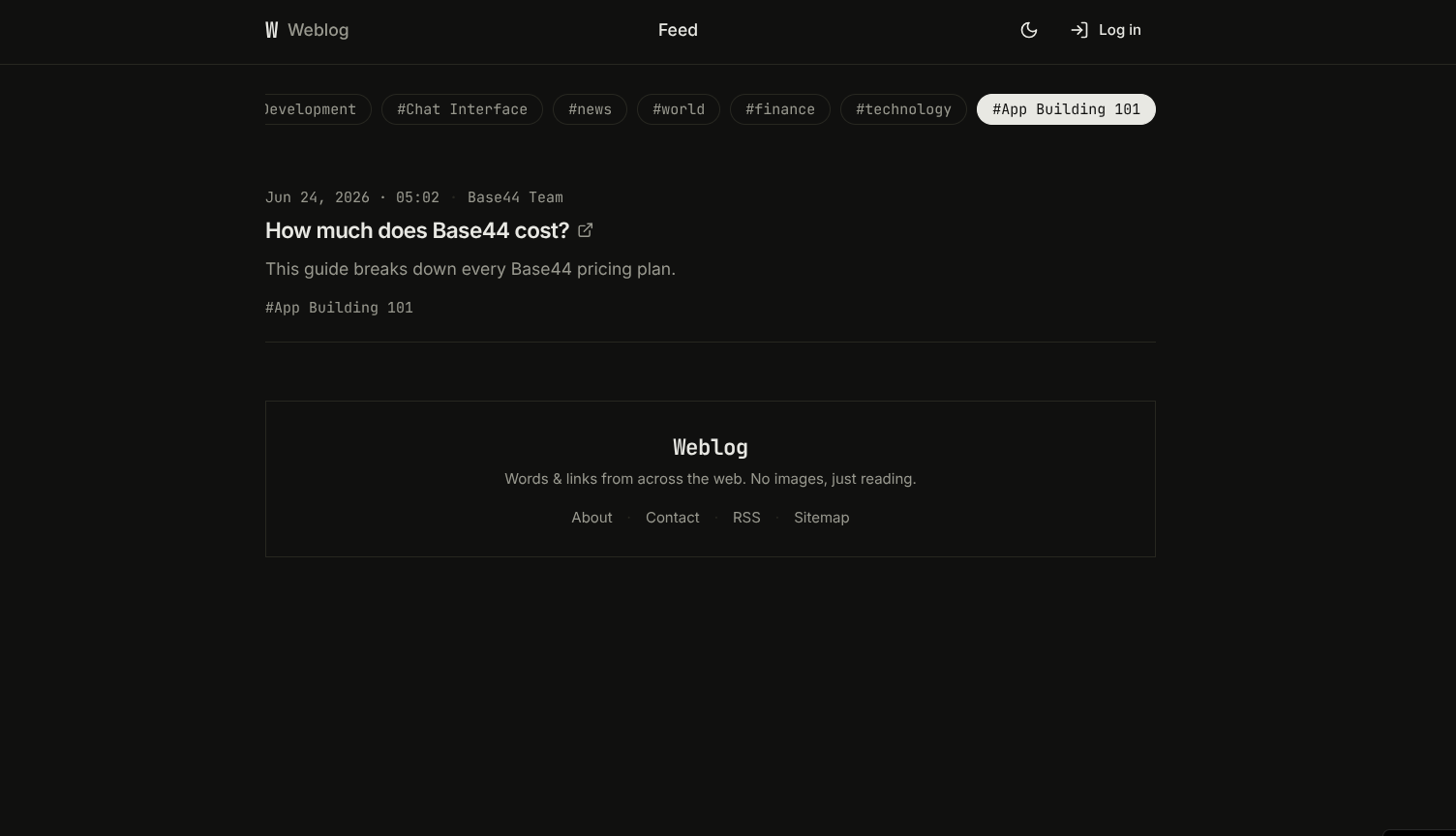 Minimalistic Blog template preview