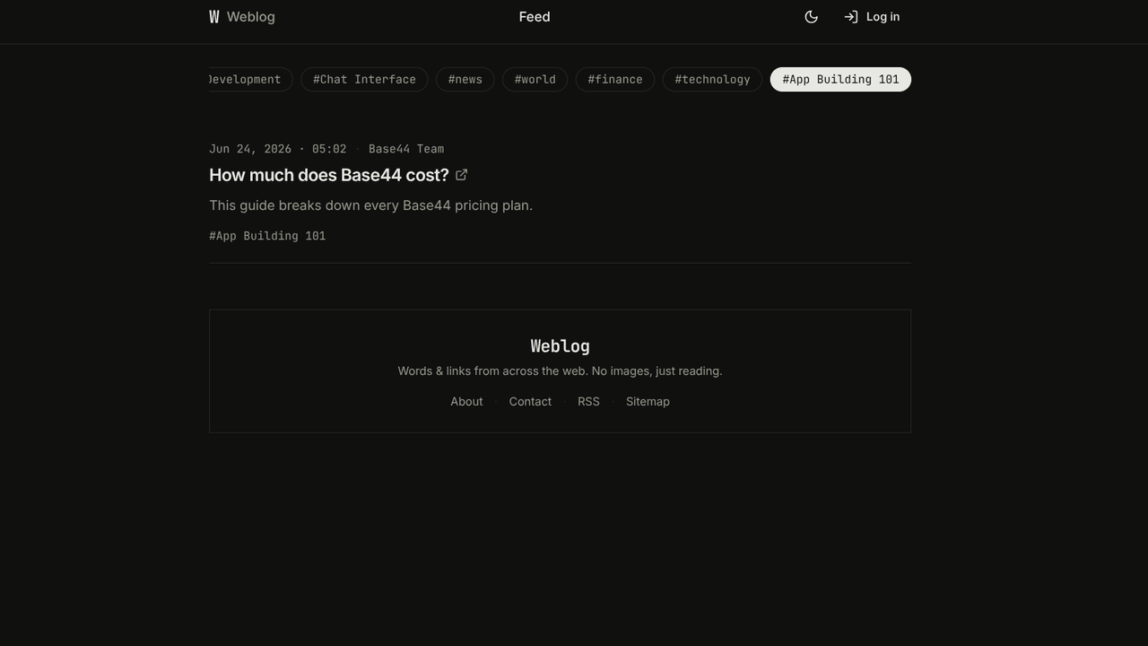 Minimalistic Blog template preview