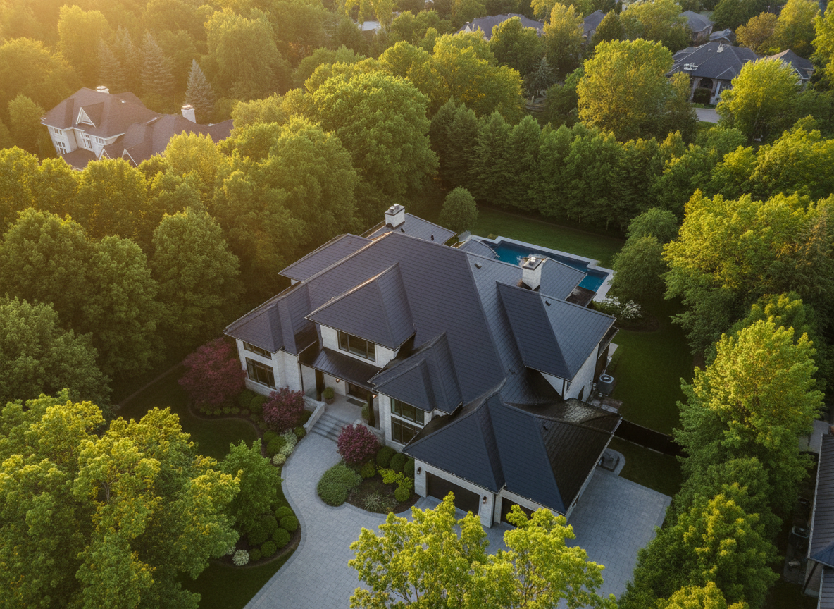 Restored home with pristine roof