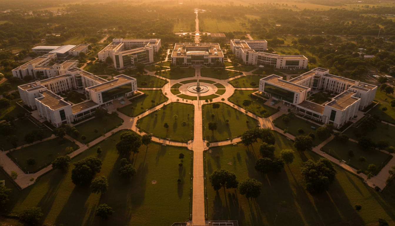 Aerial view of the College of Banking and Finance campus in Ibadan