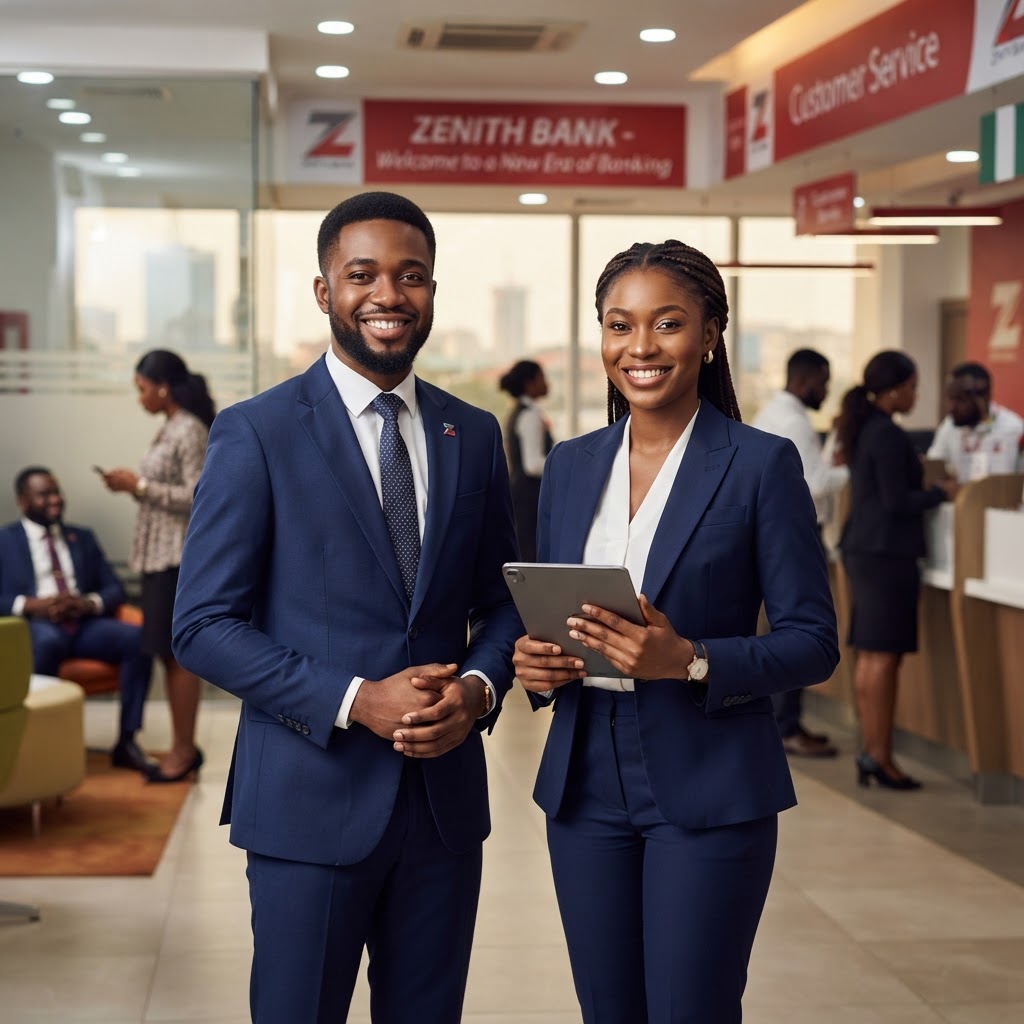 Young male and female bankers of the College of Banking and Finance