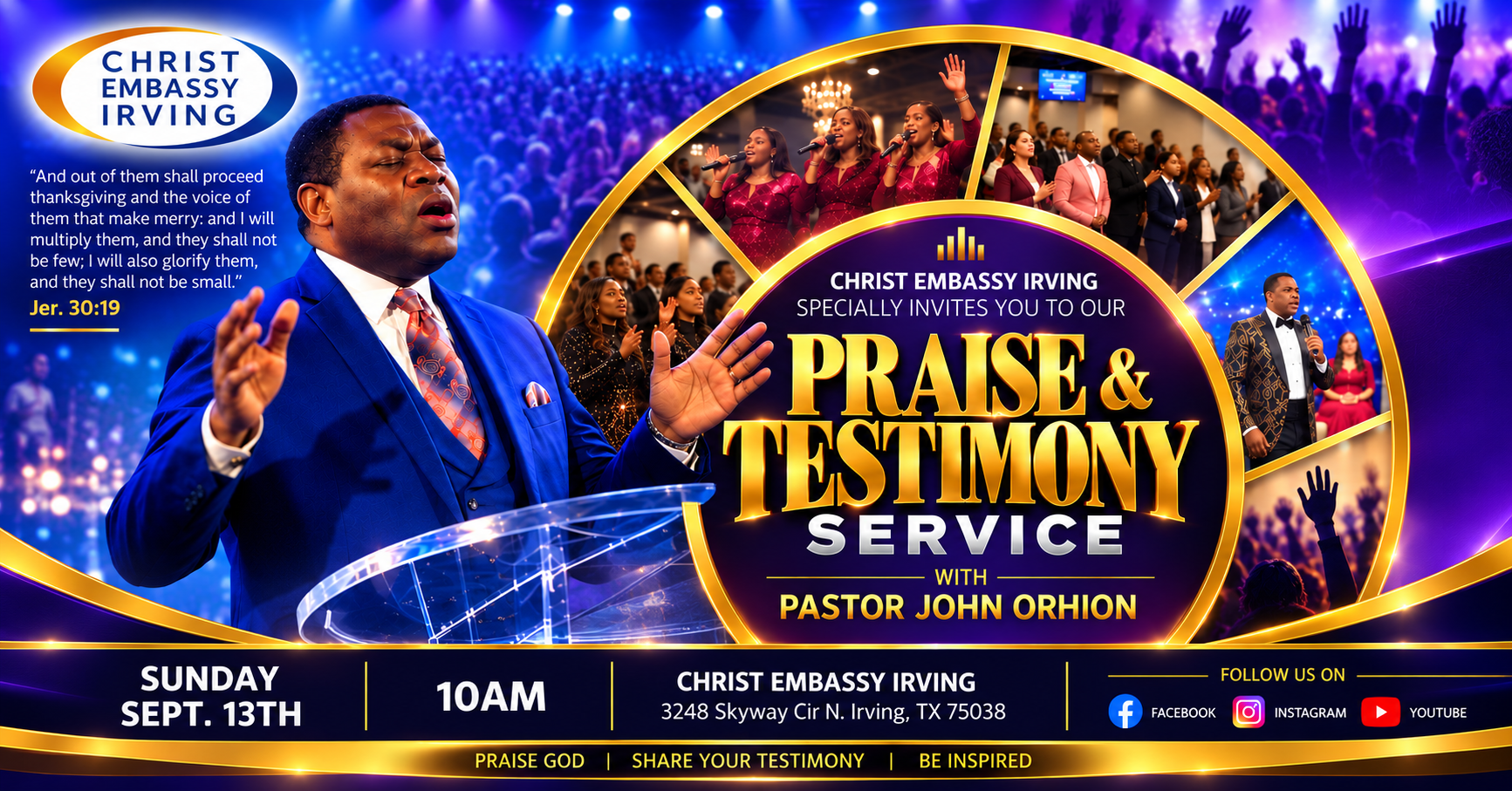 Praise & Testimony Service - Christ Embassy Irving