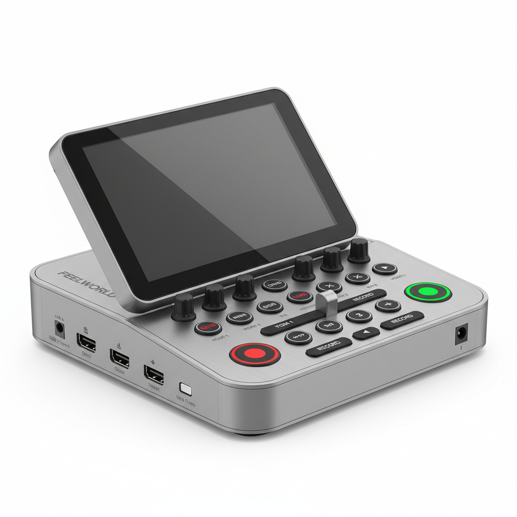 FEELWORLD L4 Multi-Camera Video Mixer Switcher 10.1" Touch Screen USB 3.0 Fast Streaming