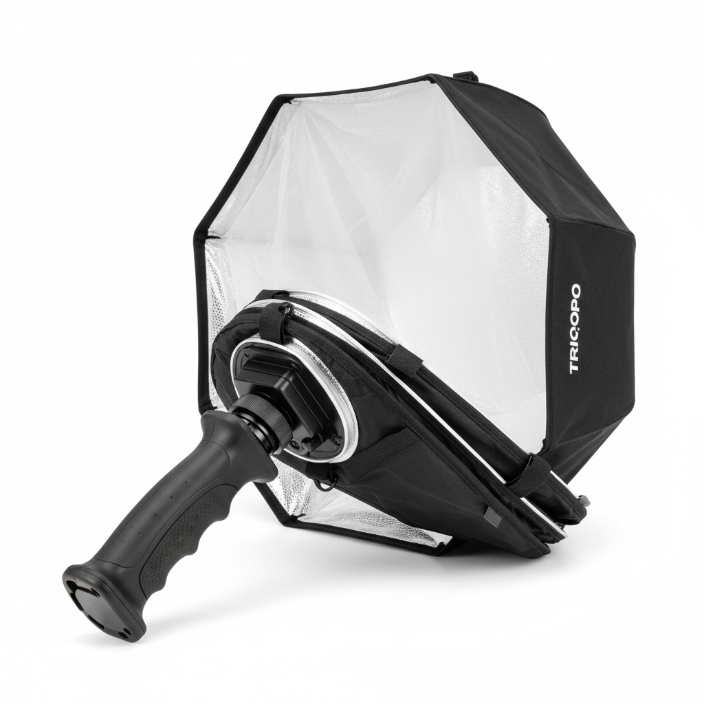 Triopo 65cm Foldable Octagon Softbox with Handle for Speedlite