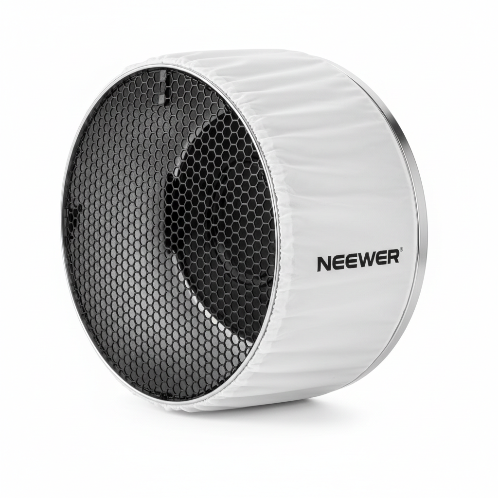 Neewer Silver Beauty Dish Reflector with Honeycomb Grid & White Diffuser