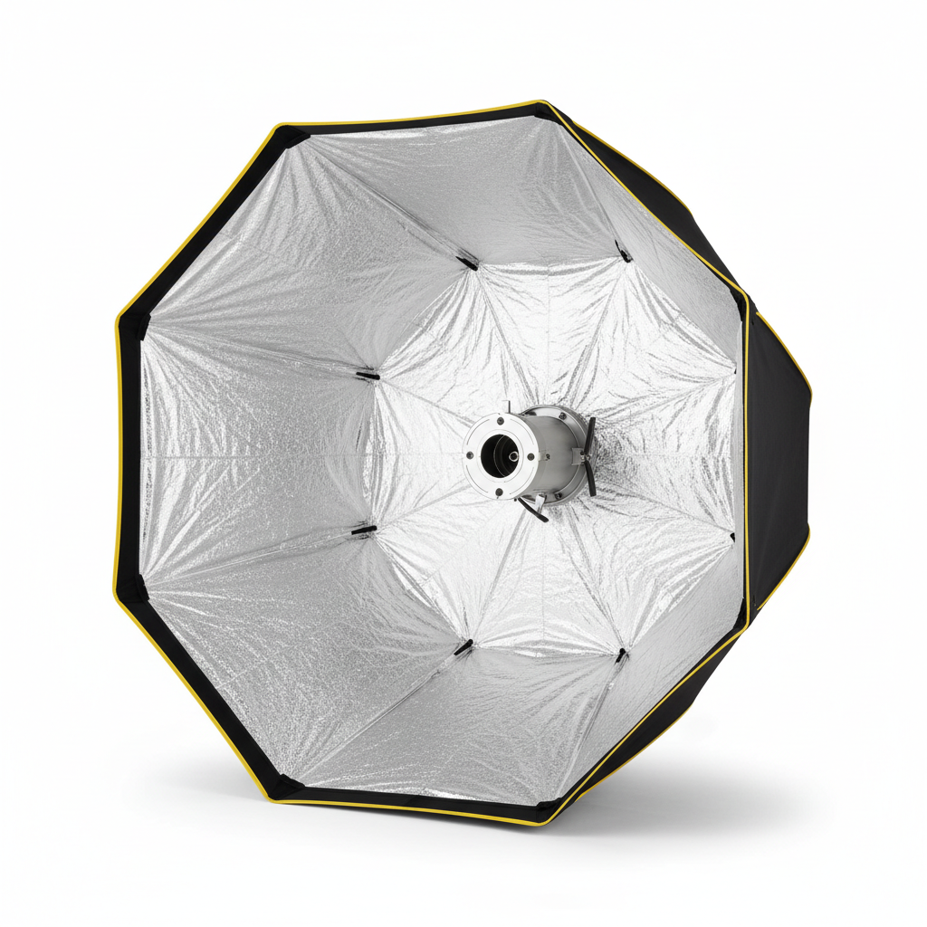 105cm Softbox Silver Interior with Yellow Line