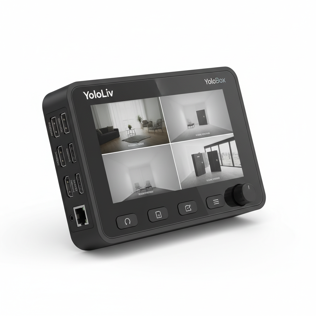 YoloLiv YoloBox Portable All-in-One Multi-Camera Live Streaming Encoder, Switcher, Monitor, and Recorder