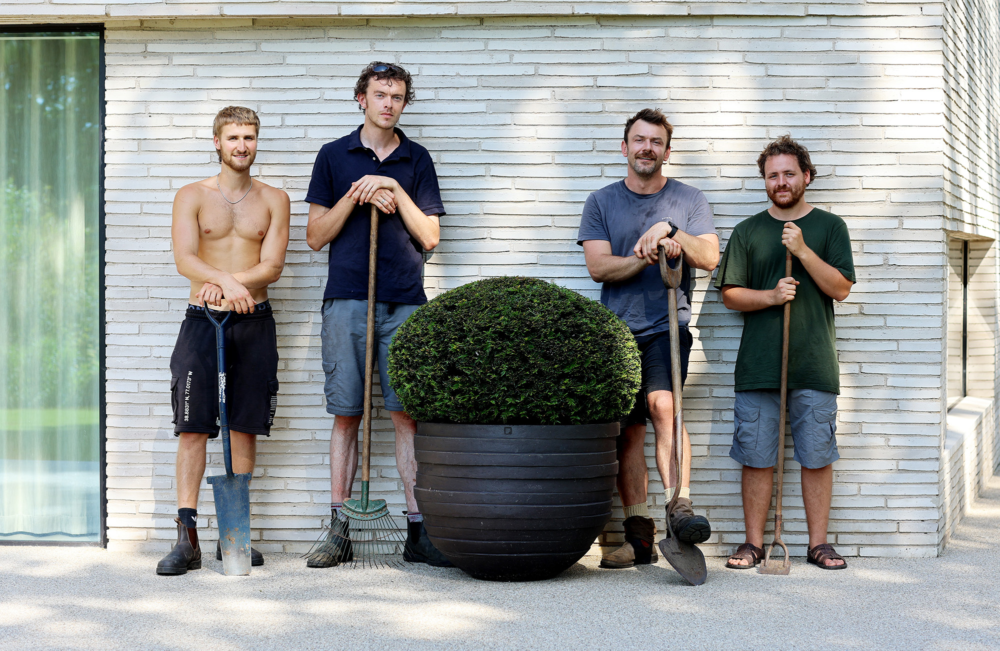Detail of garden craftsmanship and planting
