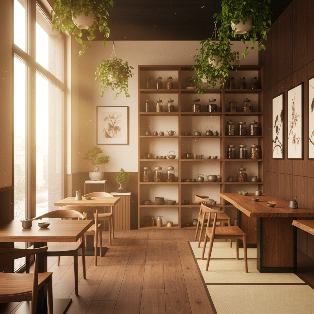 Inside Alley District Modern Tea House