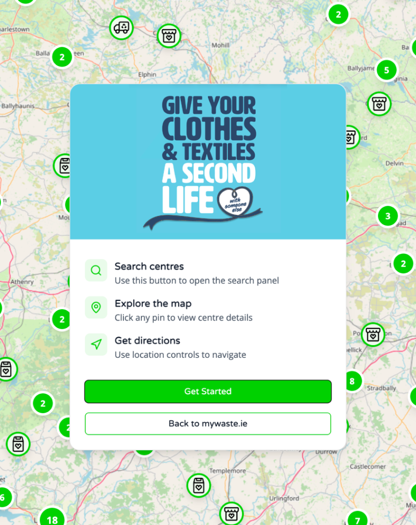 MyWaste Map interface