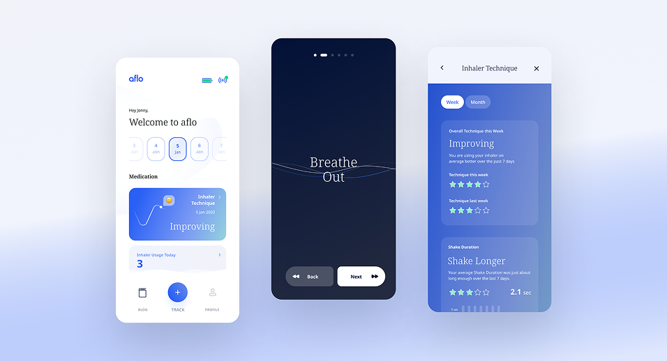 aflo app screens