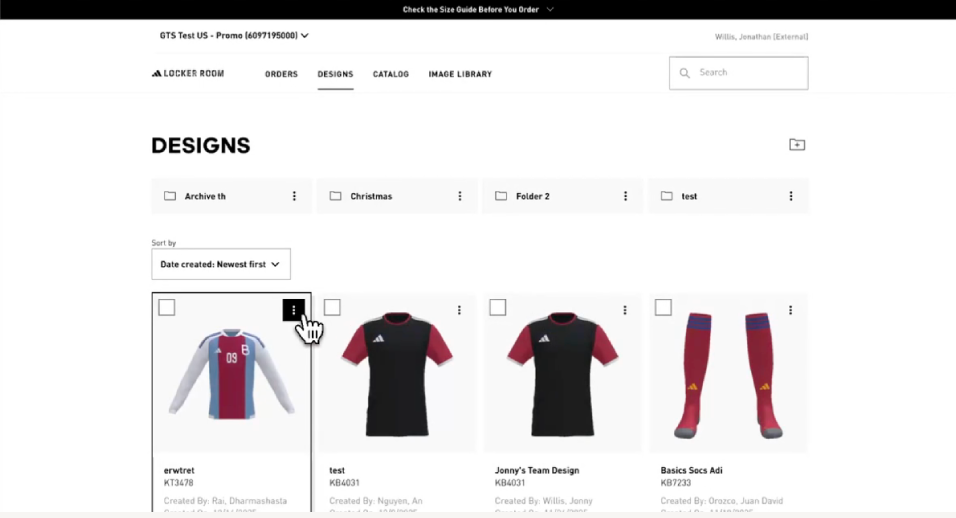 adidas Locker Room designs