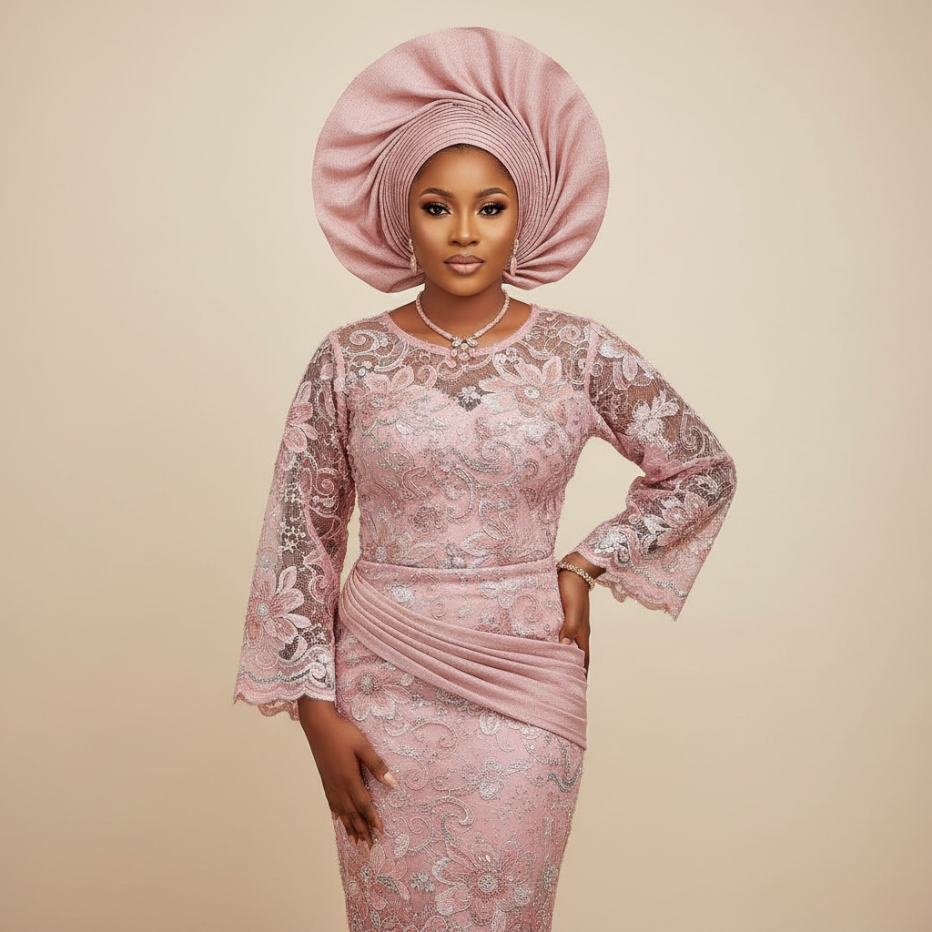 Lace Iro & Buba with Beadwork
