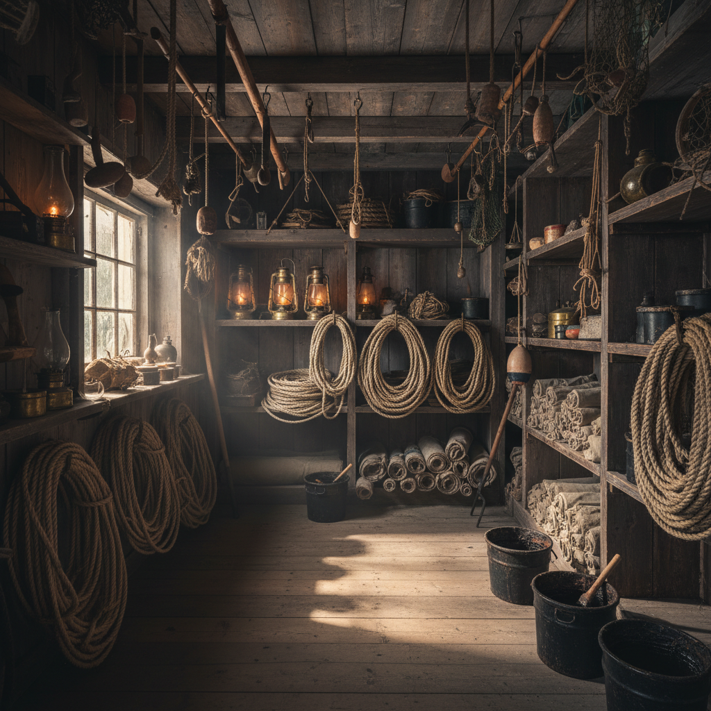 Interior of an old Norwegian ships' chandlery