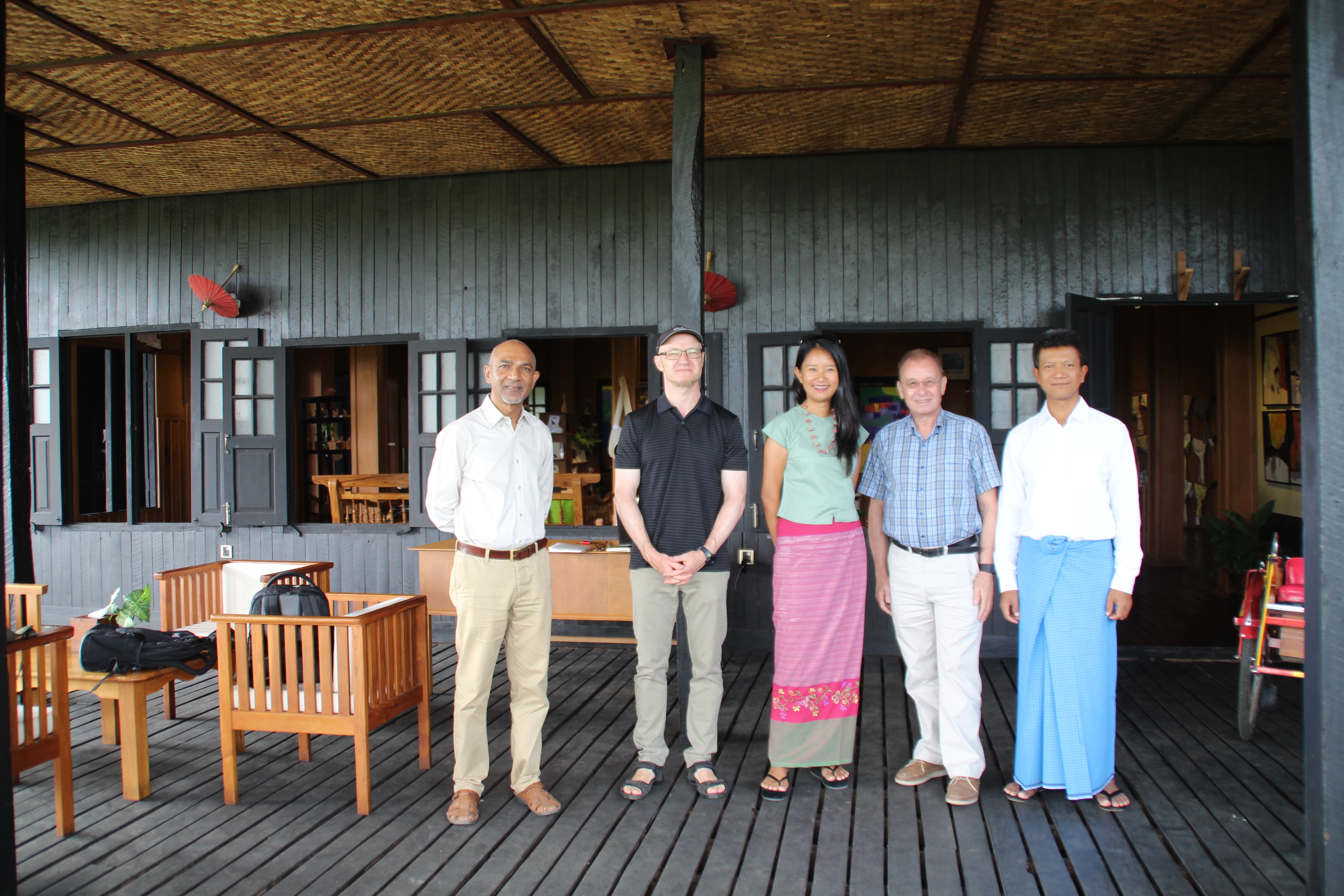 Heritage training centre group photo at Inle Lake, Myanmar