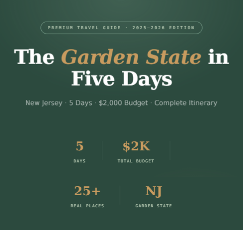 The Garden State in Five Days — cover preview