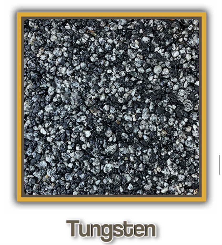 Tungsten resin colour blend