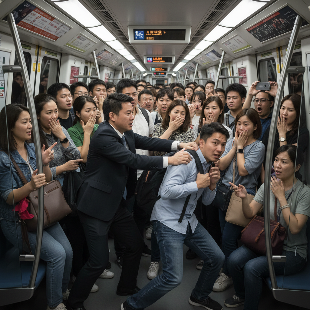 You know MRT peak hour, someone push you, you scold, then whole carriage stare at you? That’s Jing M