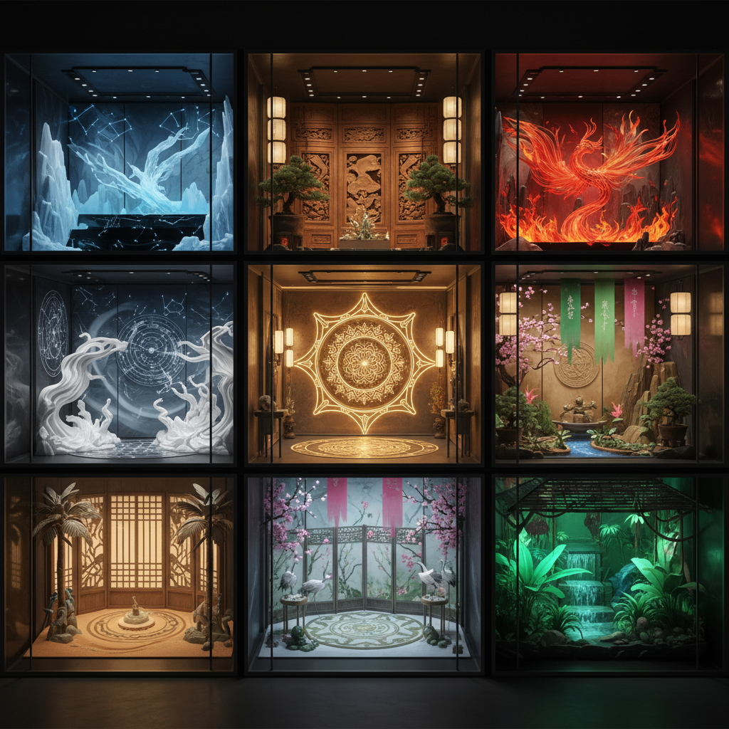 The Nine Palaces: the Stage for Action