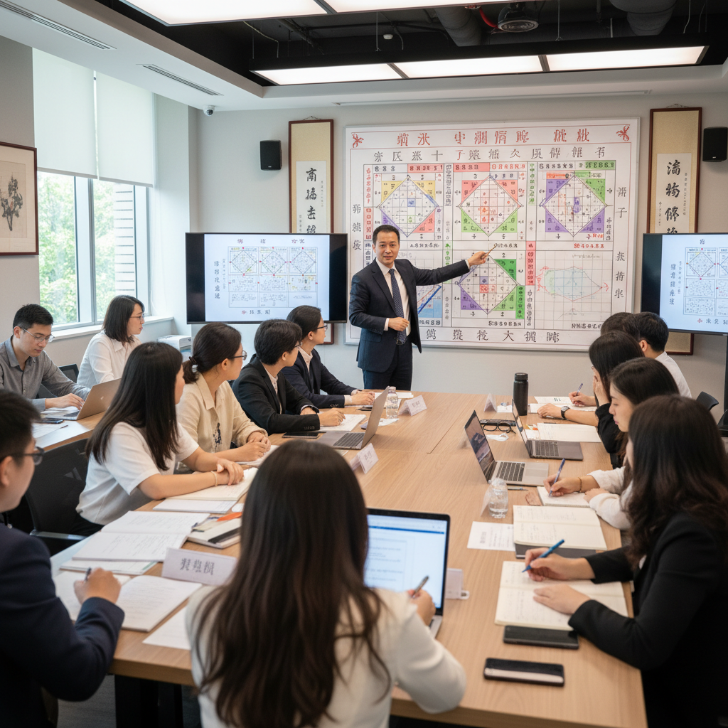 This is an actual Qi men Dun Jia course conducted by Dougles Chan https://dougleschan.com/qi-men-dun