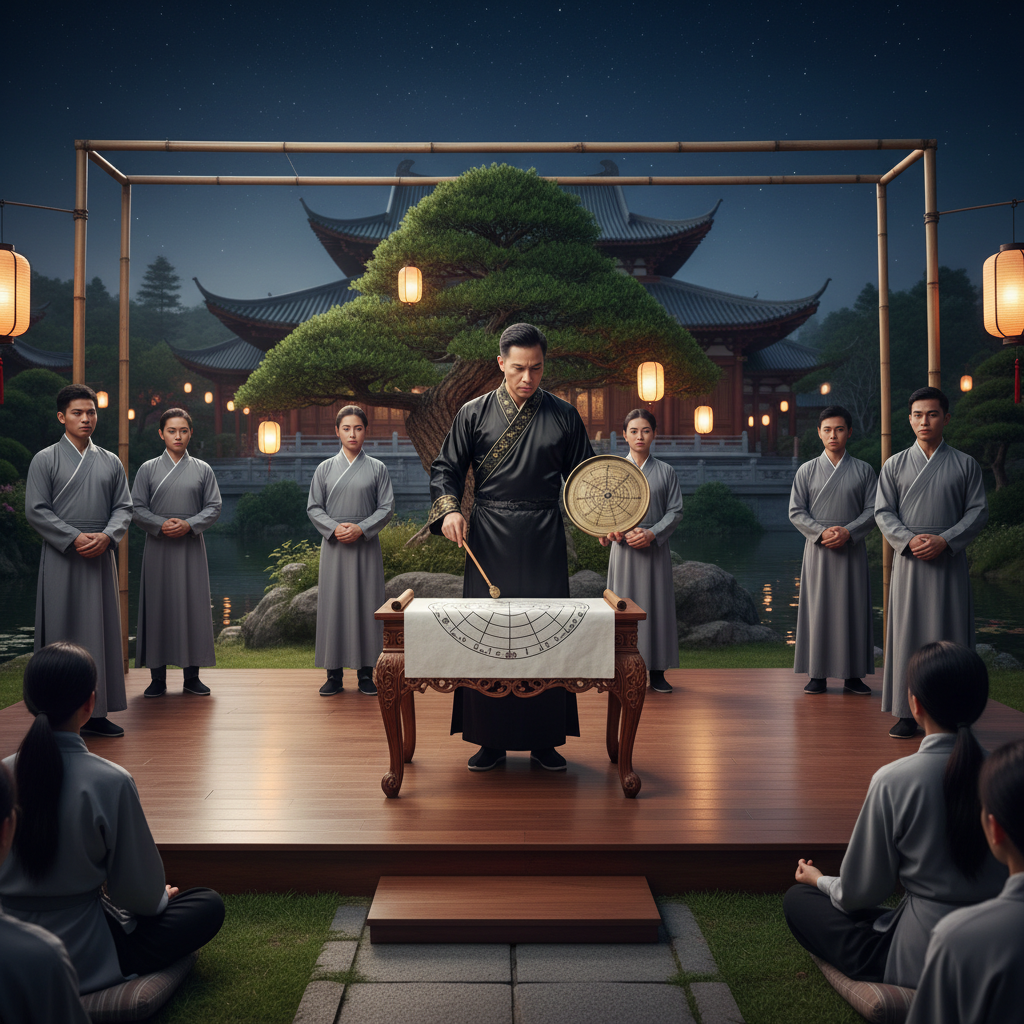 The video’s centerpiece is Dougles Chan’s live demonstration of a Qi Men Dun Jia destiny