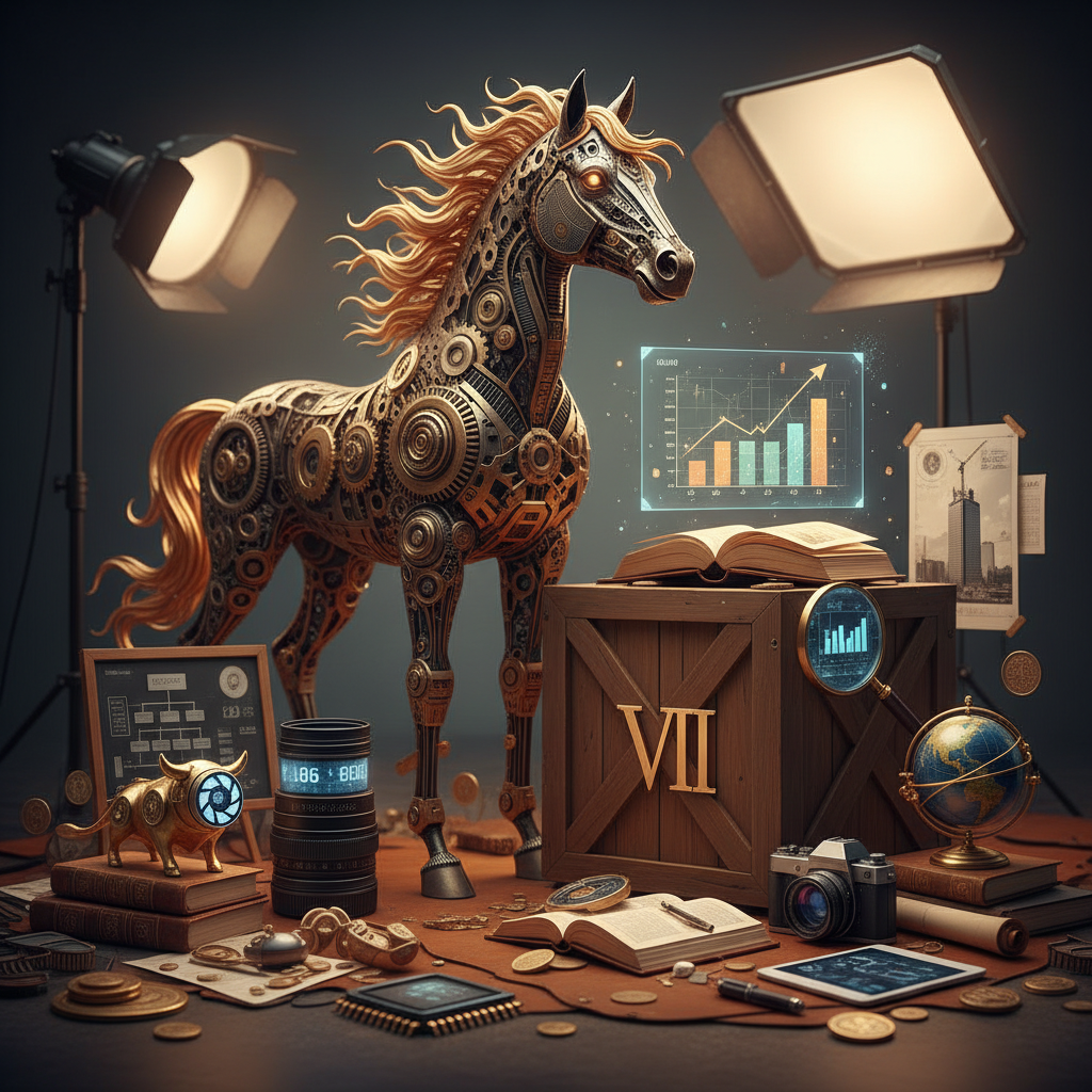 In box 8, the answer, we also look at a couple of interesting things. There is a horse over here tha