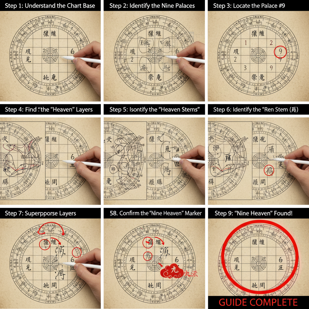 Step-by-step: Locating Nine Heaven