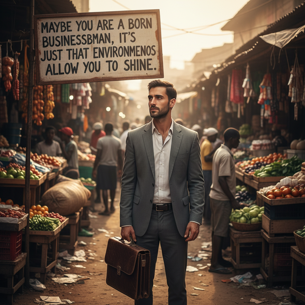 Maybe you are a born businessman, it’s just that environment does not allow you to shine in th