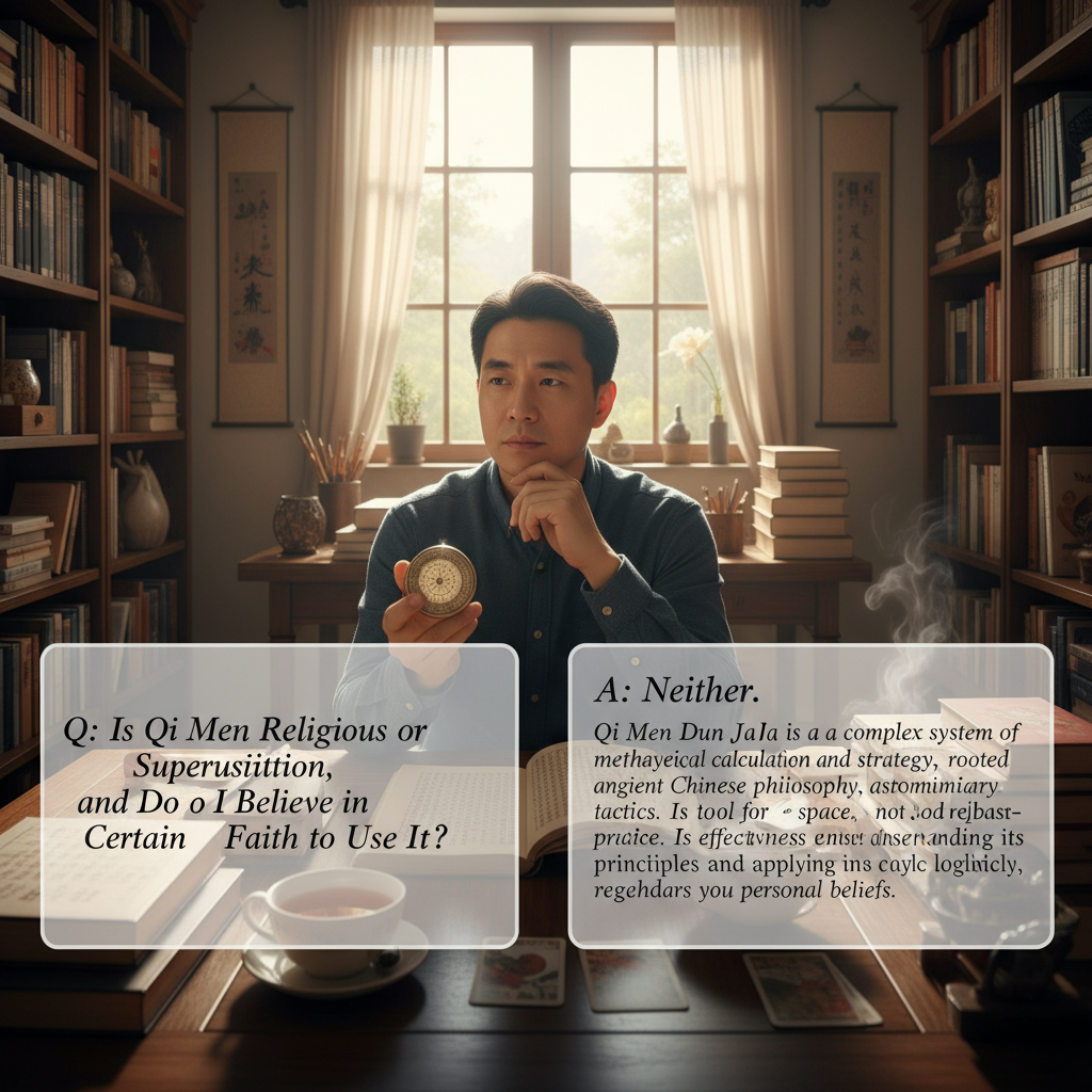 Q: is Qi Men Religious or Superstitious, and do I Need to Believe in a Certain Faith to Use It?
