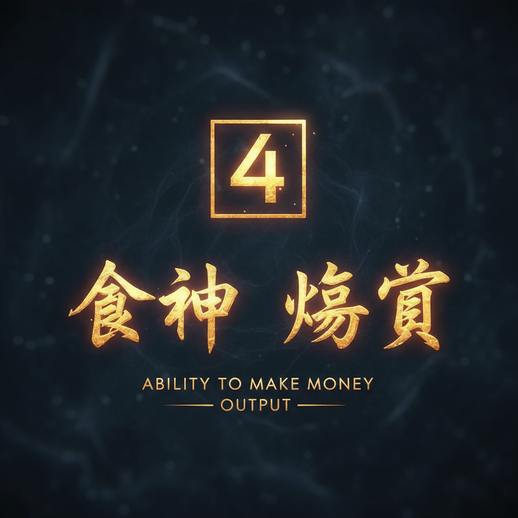4️⃣ OUTPUT (食神 / 伤官) = ABILITY TO MAKE MONEY