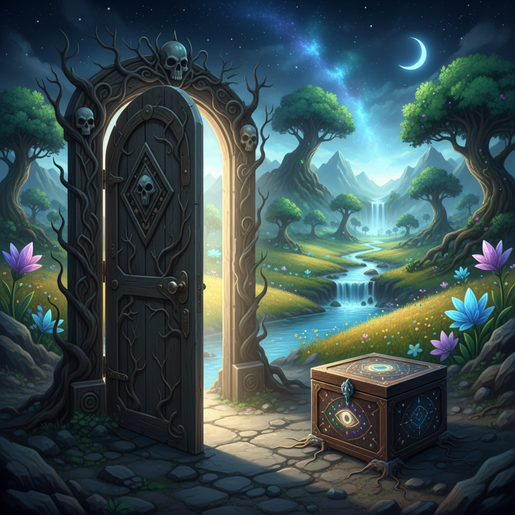 This Death door represents the land and this Box itself is telling us the situation of the land itse