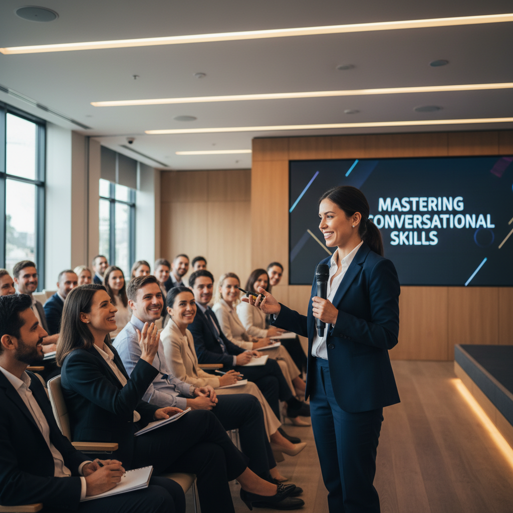 First, speaking skill. It means your conversation skill is at least to a certain decent level.