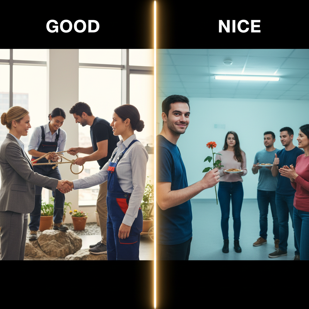 What is the difference between being good and being nice?