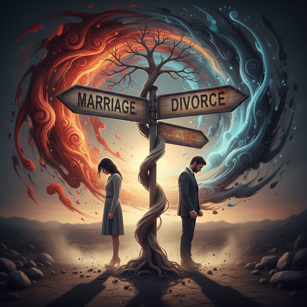 The consequences of arguments and struggles between two people will end in divorce. So the question
