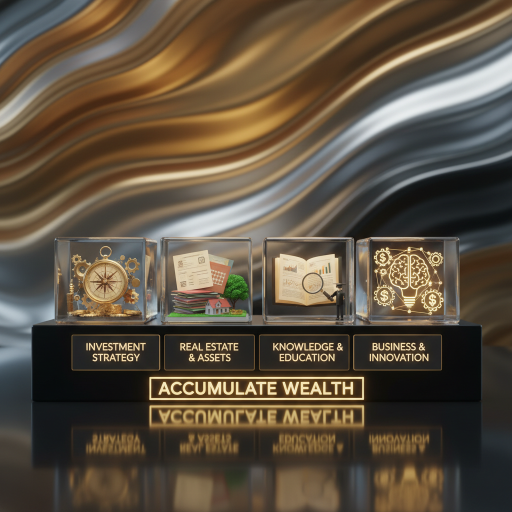 These are the four things that we are looking at to accumulate wealth. If you do not know which part