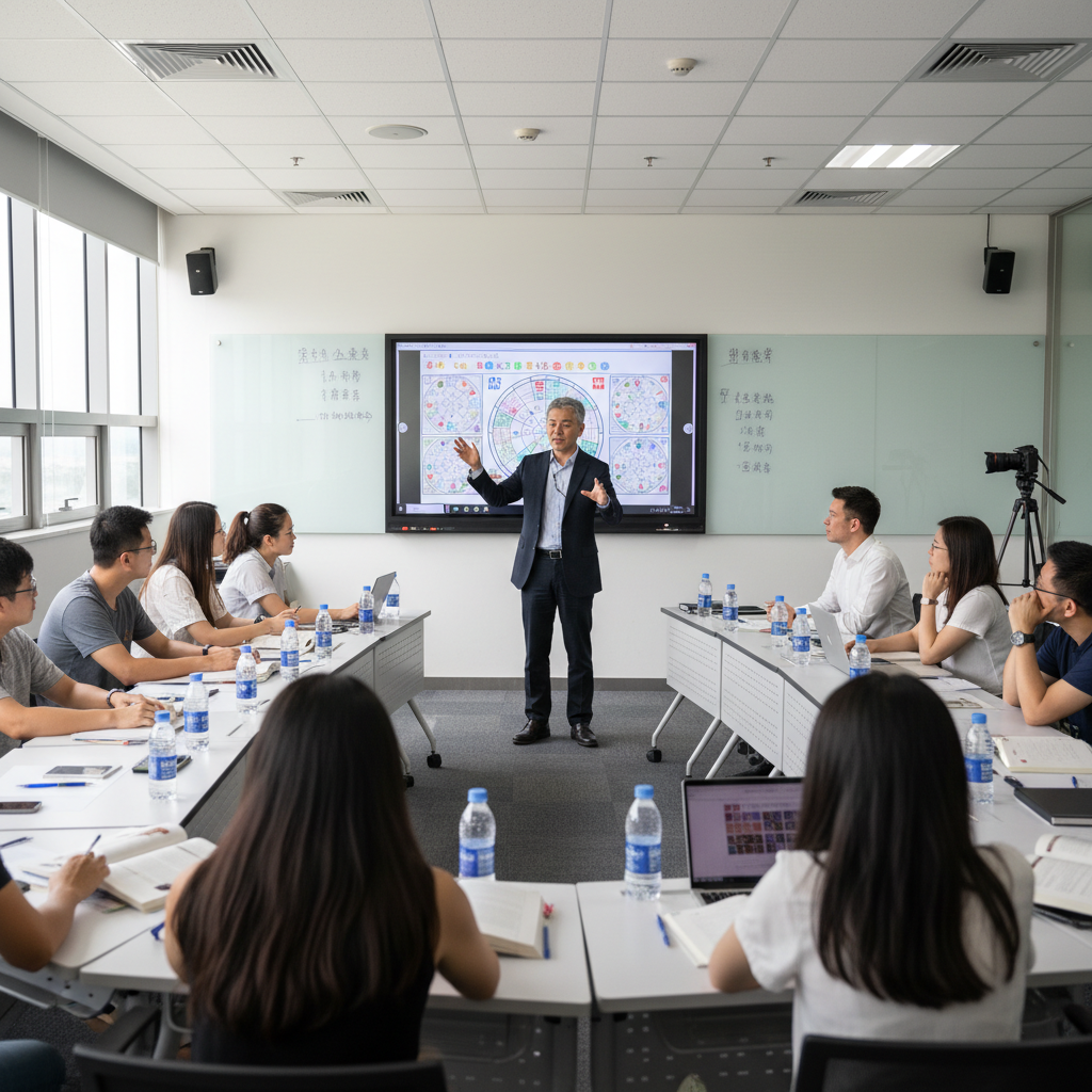 This is an actual live course under Qi Men Dun Jia apprentice. https://dougleschan.com/qi-men-dun-ji
