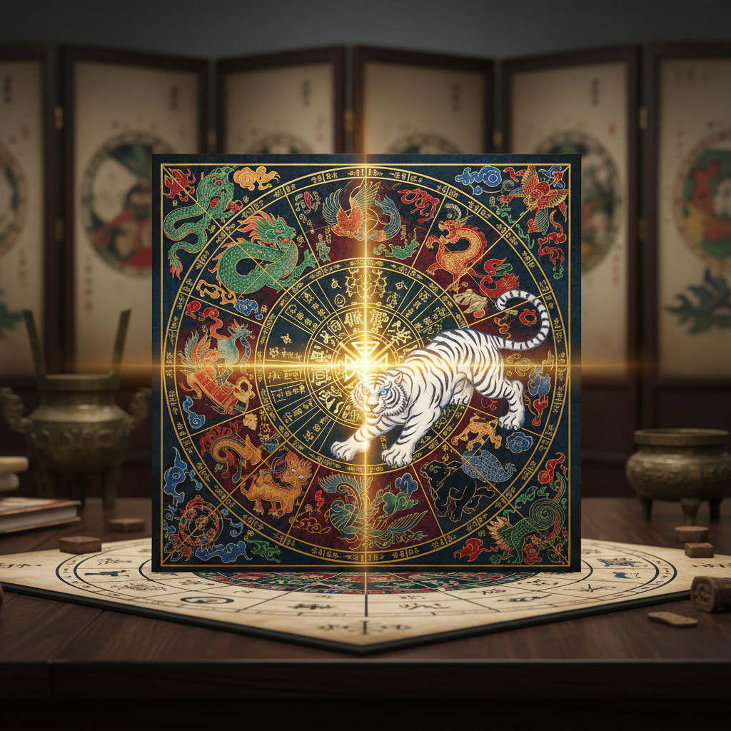 Section 2: the White Tiger Inside a Qi Men Dun Jia Chart