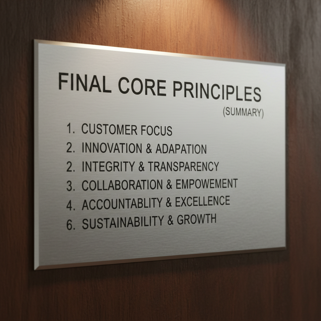 FINAL CORE PRINCIPLES (SUMMARY)