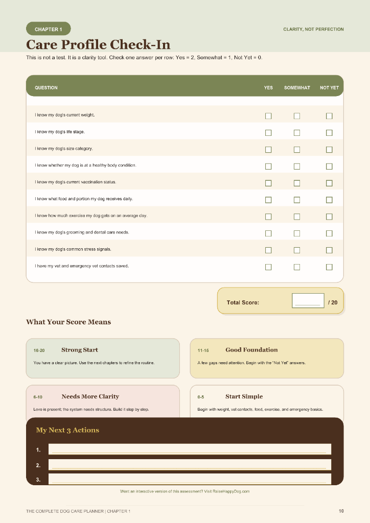 Quick care profile check-in