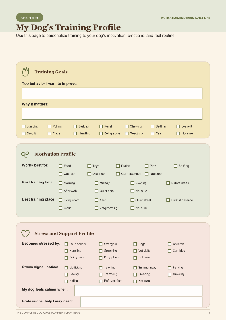 Training, motivation & behavior profile